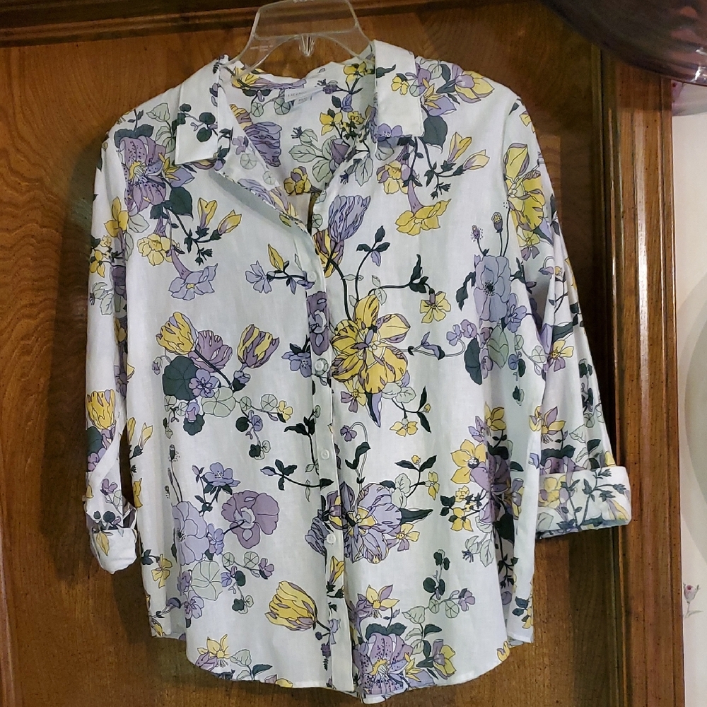 Liz Claiborne Floral Print Top